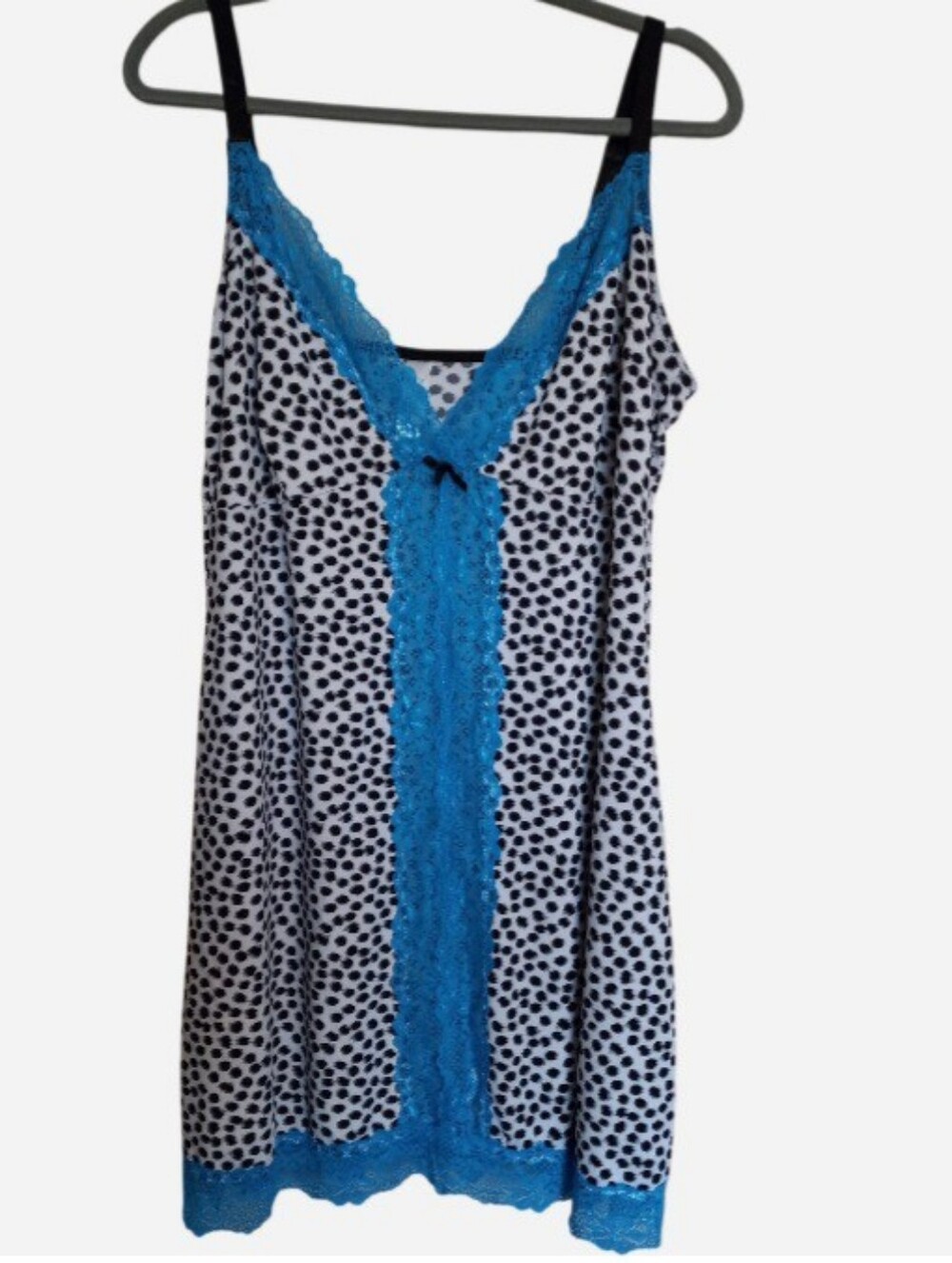 Delta Burke Intimates Nightgown Chemise Lace Cheetah Animal Print Plus Size 3X